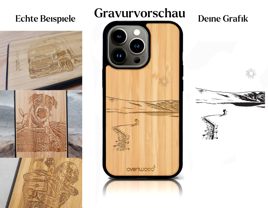 INDIVIDUELL iPhone 14 Pro Bambus-Kunststoff